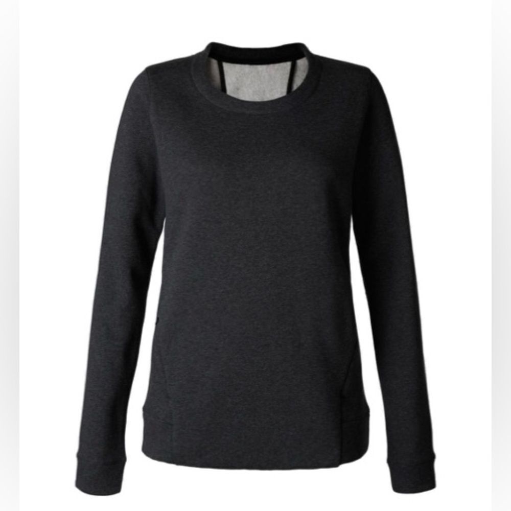 LULULEMON ATHLETICA &Go Endeavor Long Sleeve Sweatshirt in Heathered Black - Picture 7 of 12